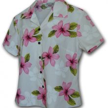 Женские, гавайские, приталенные блузки серии 348 от Pacific Legend Apparel.