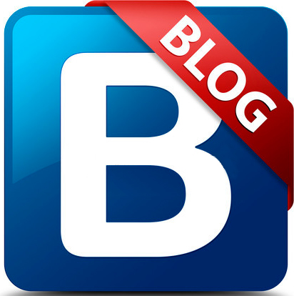 Blog b letter icon glassy