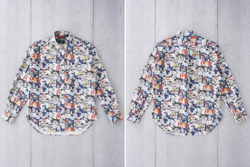 Gitman Vintage представил зимнюю льняную рубашку с принтом в стиле поп-арт-перед-зад